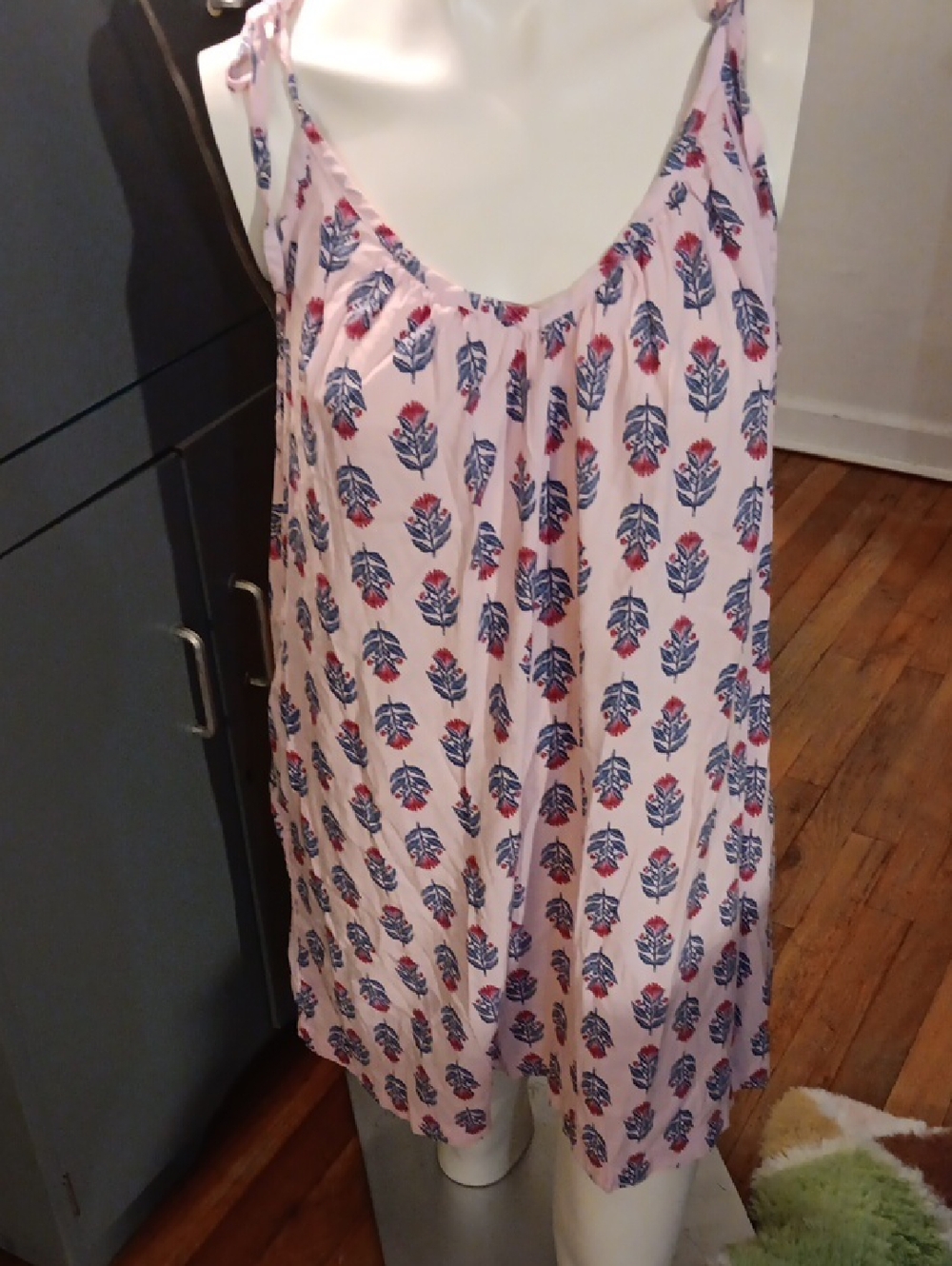 Old Navy Pink and Blue Floral Sleeveless Dress